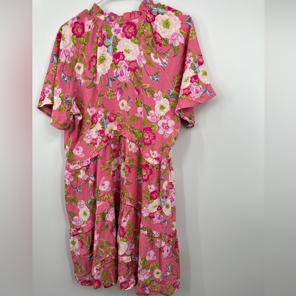 Matilda Jane Women’s Sz M Tiered Floral Pink Ruffles Dress NWOT - Picture 5 of 5